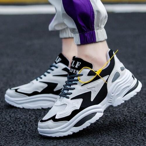 Big Size Chunky Platform Sports Shoes Men Sneakers Orginal Boy Sport Sneakers Women Running Shoes Men Balck White Basket B-1115