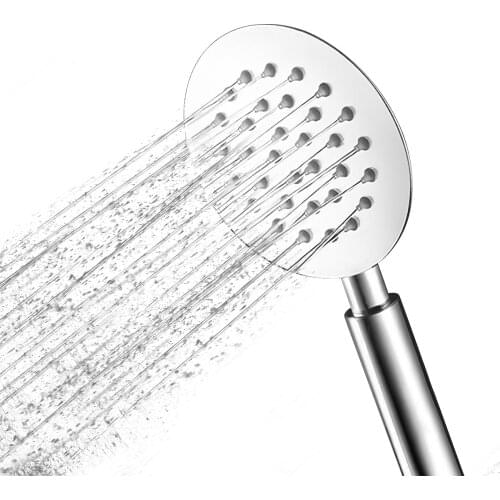 Ultrathin Handheld Shower Head High Pressure Shower Head with Powerful Shower Spray Round