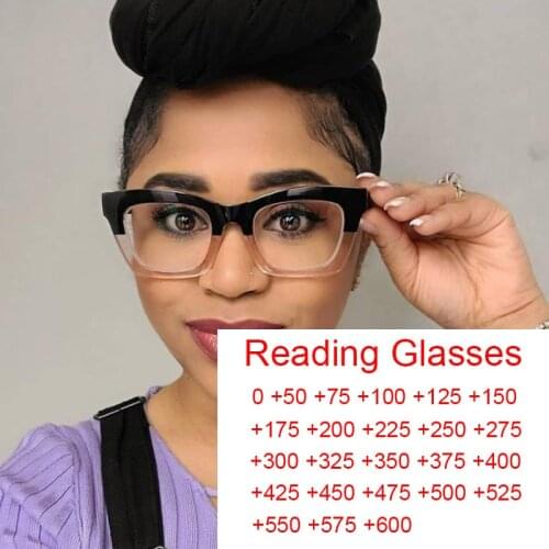 2021 Trendy Anti Blue Rays Presbyopia Eyeglasses Women Men Brand Designer Reading Glasses Antifatigue Computer Eyewear +1.5 +2.5