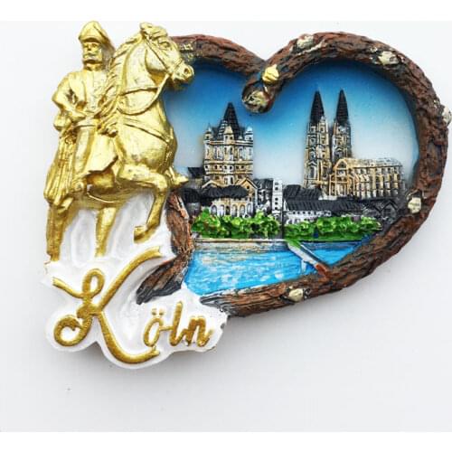Germany Cologne Cathedral Creative Tourism Memorial Resin Painted Decorative Crafts Magnetic Fridge Magnet