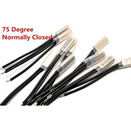 KSD9700 5A250V 75 degree C N.C. normally closed temperature switch thermostat Thermal Protector