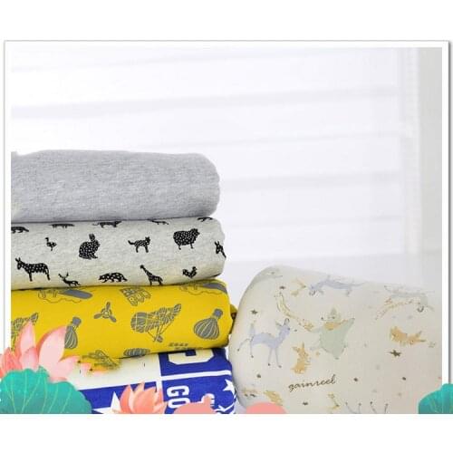 New Prints Baby cotton knitting terry fabric by half meter DIY sewing uphostery clothing cotton Sweater fabric 50x165cm