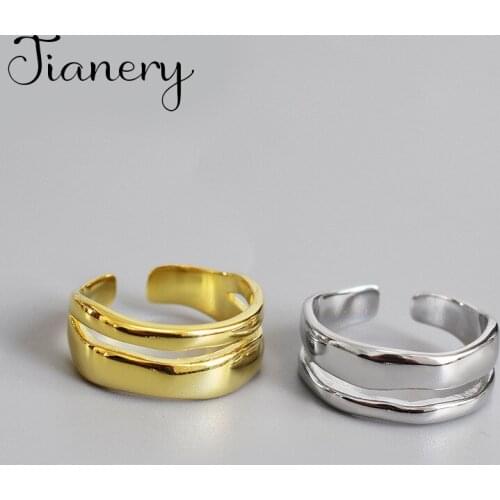 New Trendy Personality Punk Chains Rings For Women Lady Resizable Size Rings Party Jewelry Charm Gifts 2021
