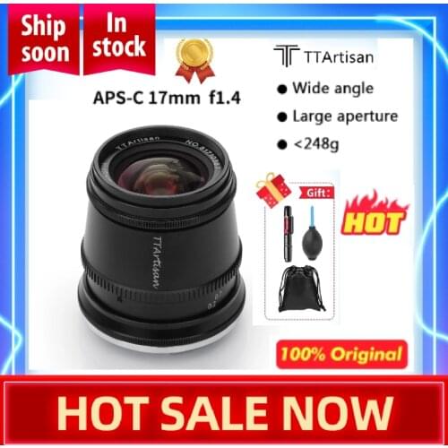 TTArtisan 17mm F1.4 APS-C Manual Focus Lens for E/EOS-M/X/M43 Mount