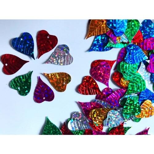 Mixed colour leaf shape Sew on multi-colored sequins 20*15mm DIY Accessories 500pcs/lot