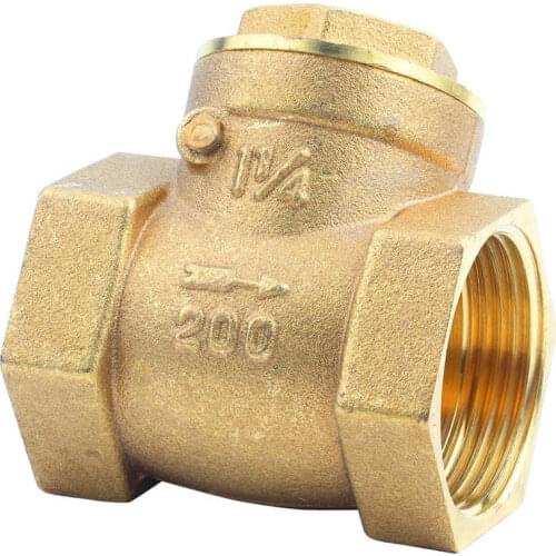 Actuator Ball Valve DN32/DN40/DN50 Female Thread Brass Non-return Swing Check Valve 232PSI Prevent Water Backflow Solenoid Valve
