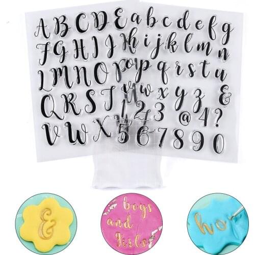 Stamps for Cookies Letters Cake Sweet Letters Stamp Decorating Tools Fondant Embossing DIY Alphabet Cutter Pastry Accessories