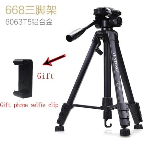 YUNTENG VCT-668 Tripod with Damping Head Fluid Pan camera DV Phone VCR Video