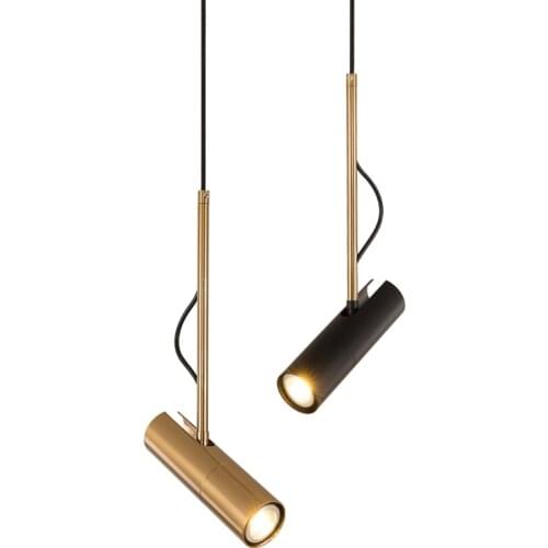 Nordic Modern Pendant Light Long Cylinder Pipe LED Pendant Lamp Fixtures For Dining Living Room Iron Hanging Lamps