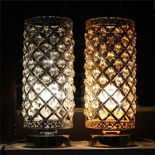 Modern LED crystal table lamp adjustable bedside table bedside lamp home night light atmosphere decoration interior lighting