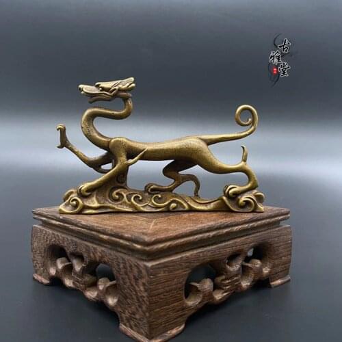 Pure copper dragon bronze statue of beast dragon pure copper decoration bronze statue of beast dragon