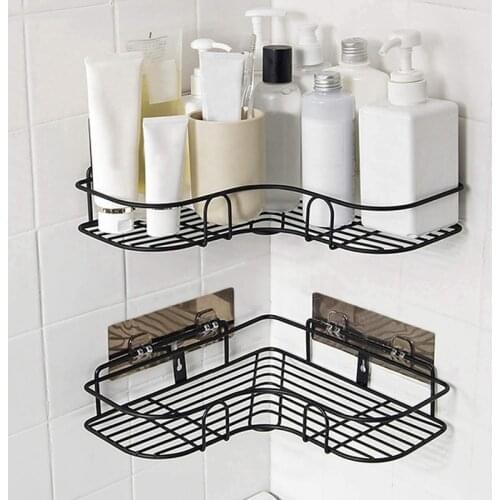 Kitchen and Bathroom Corner Shelf Shower Shelf Non-Drilled Shower Shelf Stainless Steel Shower Shelf