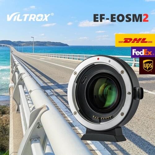 Viltrox EF-EOS M2 AF Auto-focus EXIF 0.71X Reduce Speed Booster Lens Adapter Turbo for Canon EF lens to EOS M5 M6 M50 Camera