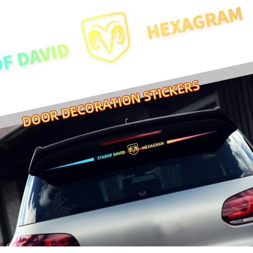 Vinyl Film Car sticker For Dodge Challenger Avenger SXT Caliber Nitro RAM 1500 Door front glass Reflective sticker Decoration