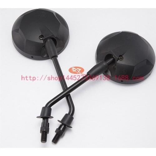 A Pair Motorcycle Mirrors ABS Plastic Super Wide Field of Vision Modification Accessories Simple Installation 8mm 10mm Universal