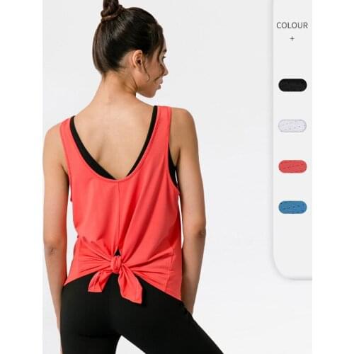 Ladies Loose Sports Vest Running Yoga Tops Fitness Quick-drying Breathable Training Sleevelss T Shirt 02105