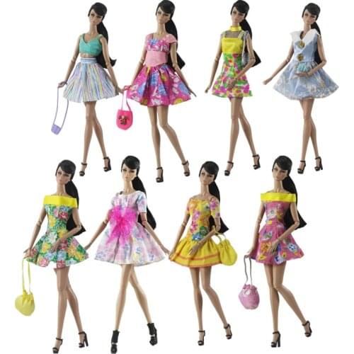 1/6 Fashion Country Floral Style Dress Outfits for Barbie Doll Clothes Casual Vestidos 11.5" Dolls Accessories Kids Cosplay Toys
