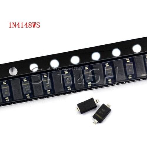100PCS 1N4148 1N4148WS T4 1N4148W SMD 0805 SOD-323 IN4148 0805 SOD323 Switching Diode
