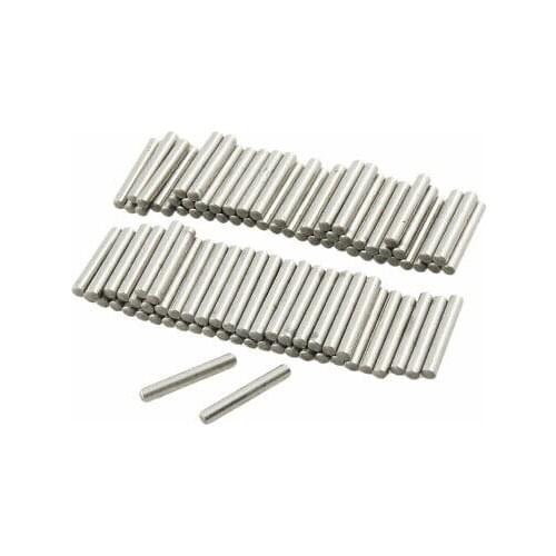 100 Pcs Stainless Steel 2.6mm x 15.8mm Dowel Pins Fasten Elements