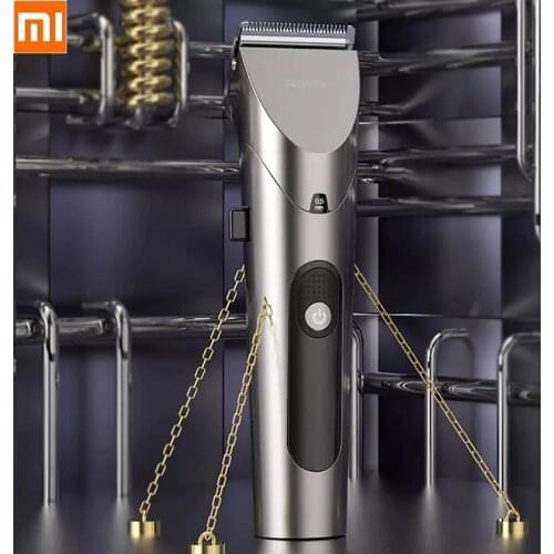 2020 Xiaomi Riwa Professional Hair Clipper Washable Steel Blade Barber LED Electric Hair Trimmer 4 steps Spacing Adjustment