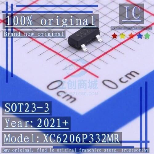 2021+ 100% Brand new original 20PCS-100PCS XC6206P332MR SOT23-3 Linear LDO transistor regulator chip
