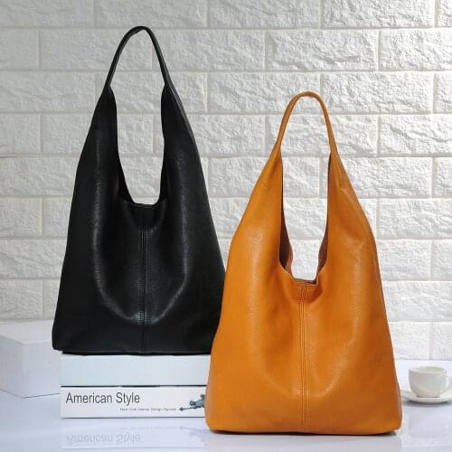 2021 Leather Shoulder Bag High-quality Soft Leather Commuter Bag Cowhide Tote Bag Wild Small Crowd Bag Female