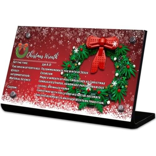 Acrylic Display Stand Brand for 40426 Christmas Wreath 2-in-1 Building Blocks