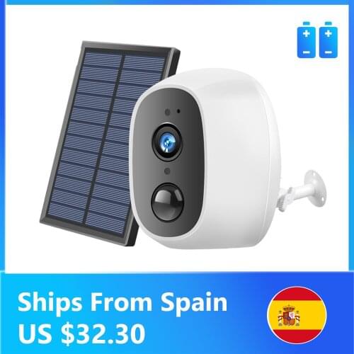 Solar Power Charging Wireless WiFi Camera 1080P 2MP HD Outdoor Security IP Camera Surveillance External Solar Panel