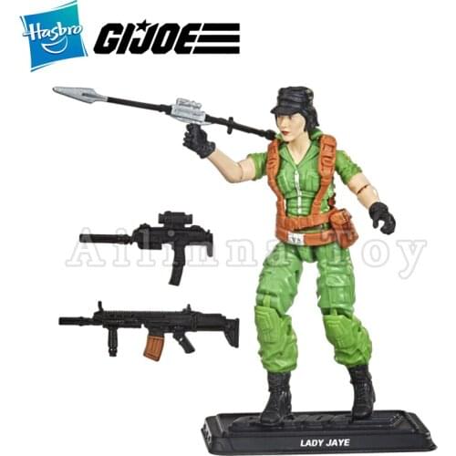 Hasbro G.I.JOE 3.75inch(10cm) Original Action Figure Retro Lady Jaye Anime Collection Movie Model For Gift Free Shipping