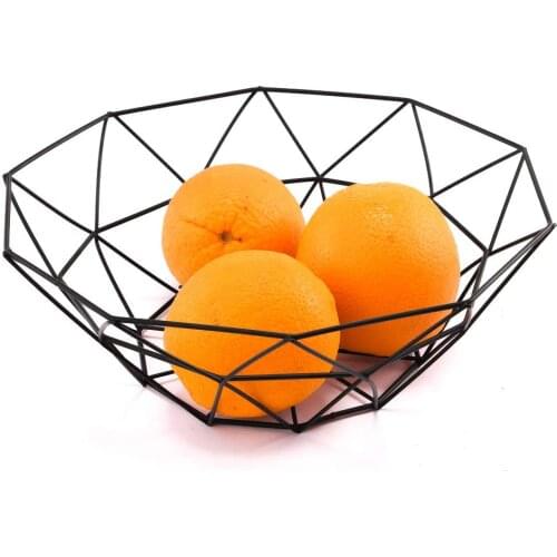 Fruit bowl water basket vegetable basket water fruit basket wire and stainless steel black
