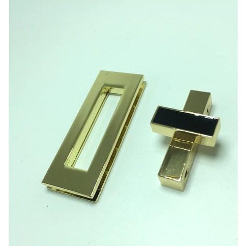 Metal Rectangle Clasp Turn Lock Twist Lock DIY Handbag Bag Purse Hardware Closure Bag Parts Accessories