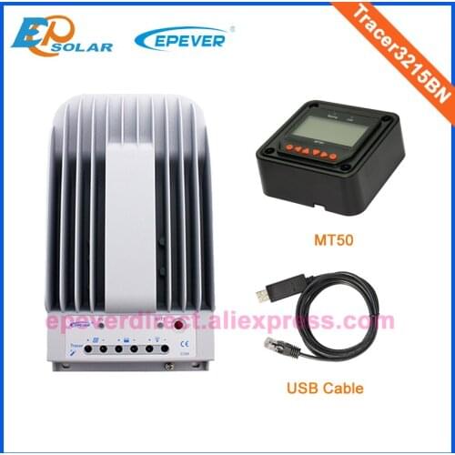MT50 remote Meter EPEVER EPsolar solar tracer series Tracer3215BN 30A 24V charger battery controller USB communication cable