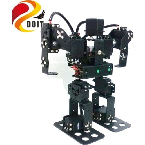 SZDOIT 9DOF Metal Humanoid Robot 1 set 9 Degrees Of Freedom Biped Robotic Frame Kit With 9Pcs High Torque Servos DIY Competition