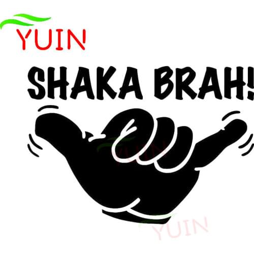 Shakabra Hawaii Hawaii Surfing Gesture Car Sticker Fashion PVC Window Decoration Accessories Decal Sunscreen Waterproof Stickers