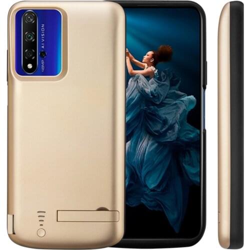 Nova 5t 5000mAh Battery Case For Huawei Nova 5T Power Bank Extenal Battery Charger Case Charging Stand Back Cover Power Cases