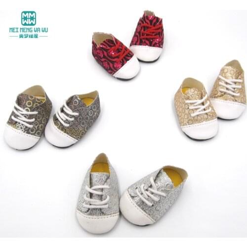 Shoes for doll fit 43 cm baby new born doll accessories and American doll fashion Mini doll shoes sneakers shoes