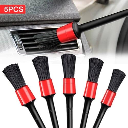 Wholesale 5pcs Car Detailing Brush Auto Interior Cleaning Brush Set Dashboard Air Outlet Clean Brush Tools Car Wash Accessories