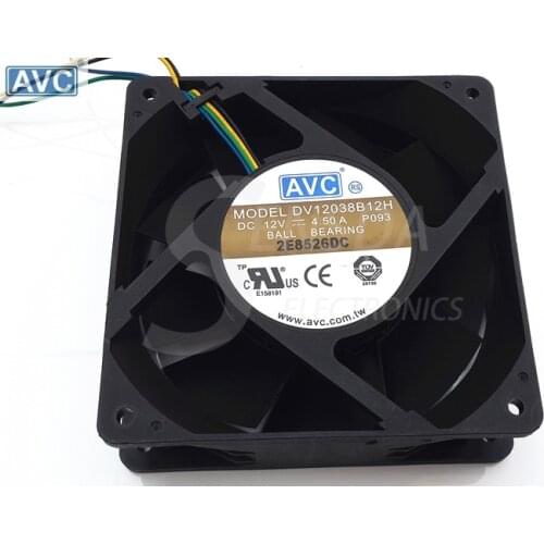 Original For AVC DV12038B12H 12038 120mm 12cm 12V 4.5A high speed server inverter axial cooling fans cooler