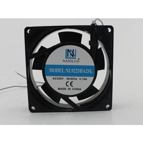 NANILUO Original Axial fan 92*92*25mm 9025 9cm 90mm 2250RPM AC 220-240V Dual ball bearing industrial cooling fan
