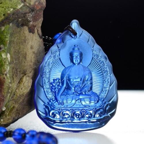 52.5x40mm Buddha Glazed drop Pendant Necklace 65cm chain length necklace high quality