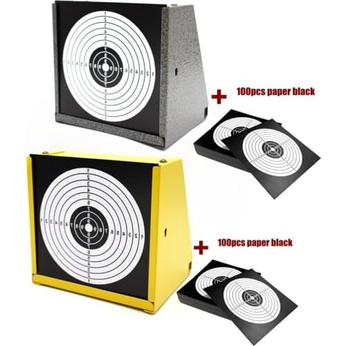 14x14cm Shooting Target 100pcs Shooting Paper Paintball Target Holder Pellet Trap for BB/Training/Rifle/Gun