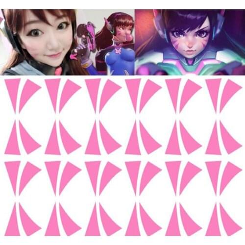 D.va Transfer Tattoo for dva Cosplay Costume Props Tattoo Sticker Waterproof Tatoo Women Body Art