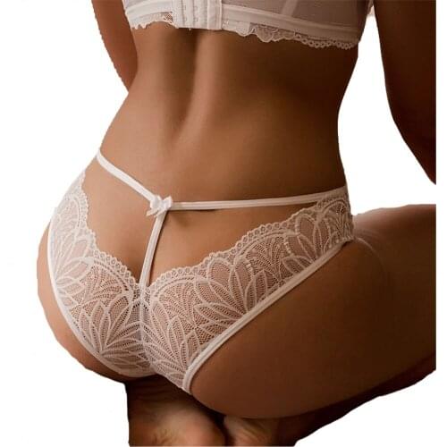 Sexy Transparent Temptation Underwear Lace Womens Underwear G String Low Waist T Shaped Panties Q542