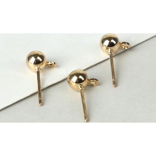 Wholesale 10pcs/lot Suspension Type Stud Earring Rhodium Gold Color For DIY Earring Jewelry Findings