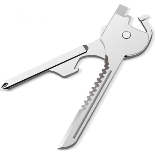 New SWISS TECH EDC 6 in 1 Stainless Steel Utili-Key Keychain Pocket Opener Cutter Screwdriver Multi Tools Camping Survival Kit