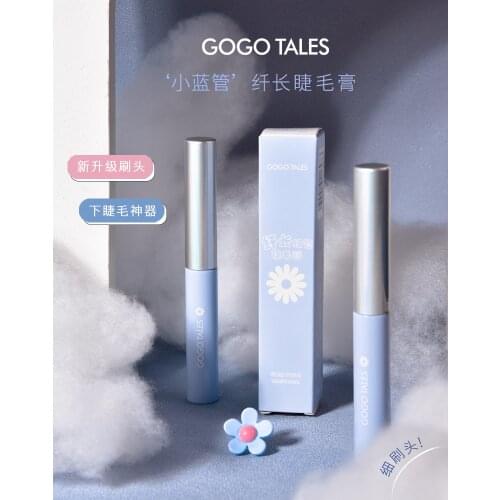 Sky Blue Curling Mascara Long Lasting Waterproof Thick Lengthening Slim Brush Head Black Easy to Wear Fast Dry Eyelashes Makeup