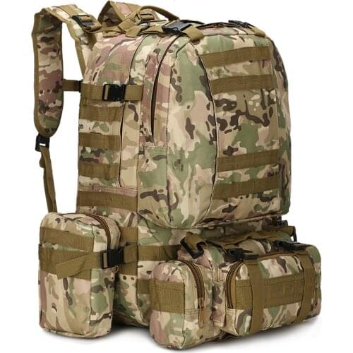 Military Tactical Backpack Army Molle 1000D Nylon Rucksack Outdoor Camping Hiking Travel Bag Hunting Camouflage Backpack 50L