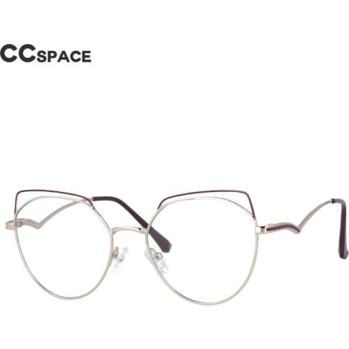 51093 Cat Eye Optical Glasses Metal Frames Women Anti Blue Light Fashion Computer Eyeglasses
