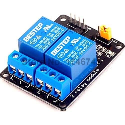 1PCS 2 Channel Relay Module 24V 2-Channel Shield for Arduino