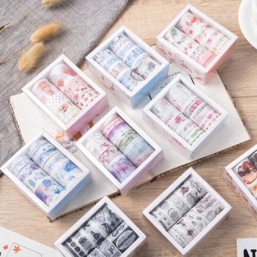 10 Rolls/set Washi Tape Set Student Office Stationery Washi Tape DIY Decoration For Scrapbooking Masking Tape Adhesive Tape